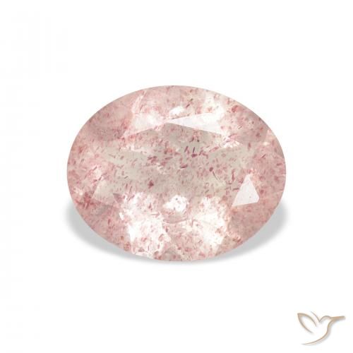 2.74ct Natural Orange Pink Strawberry Quartz, Oval, Transparent