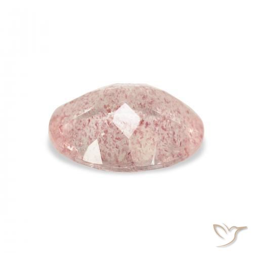 Strawberry Quartz Gemstone in 11 x 9 mm (calibrated) Size for Sale, Strawberry Quartz Stone in Orange Pink Color