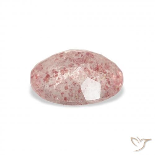 Strawberry Quartz Gemstone in 11 x 9 mm (calibrated) Size for Sale, Strawberry Quartz Stone in Medium Pink Color