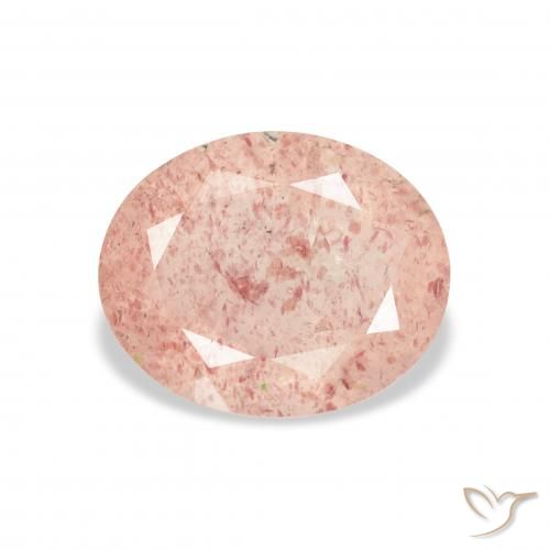 3.09ct Natural Light Pink Strawberry Quartz, Oval, Transparent