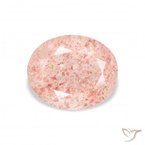 3.17ct Natural Light Pink Strawberry Quartz, Oval, Transparent