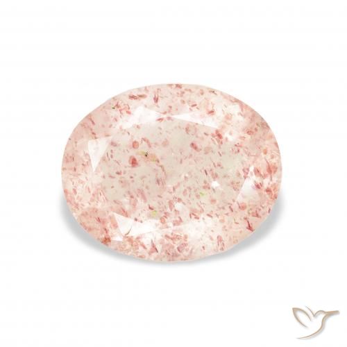2.91ct Natural Light Pink Strawberry Quartz, Oval, Transparent