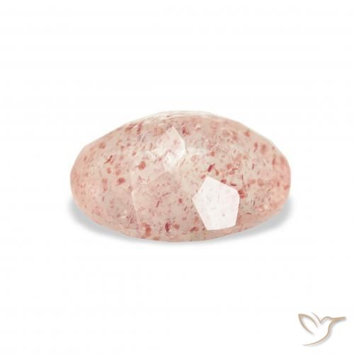 Strawberry Quartz Gemstone in 11 x 9 mm (calibrated) Size for Sale, Strawberry Quartz Stone in Light Pink Color