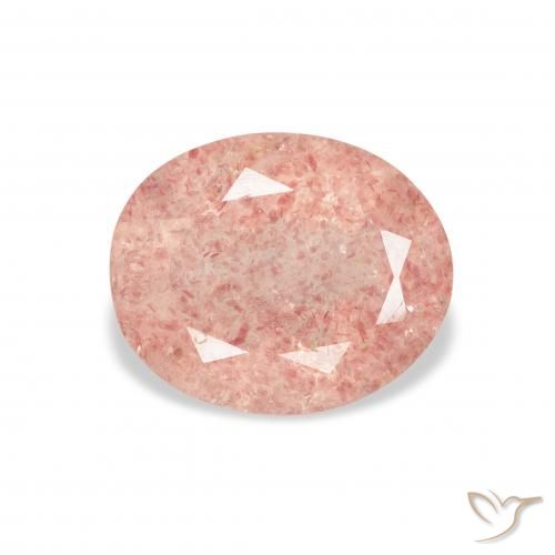 2.94ct Natural Light Pink Strawberry Quartz, Oval, Transparent