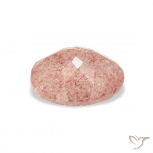 Strawberry Quartz Gemstone in 11 x 9 mm (calibrated) Size for Sale, Strawberry Quartz Stone in Light Pink Color