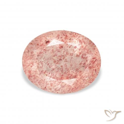 3.28ct Natural Light Pink Strawberry Quartz, Oval, Transparent
