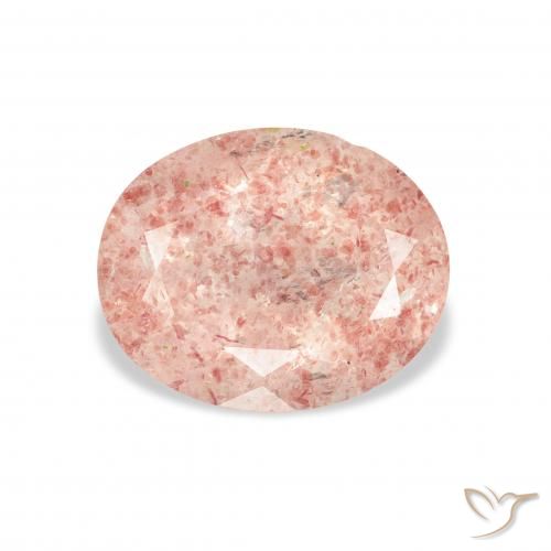 3.36ct Natural Light Pink Strawberry Quartz, Oval, Transparent