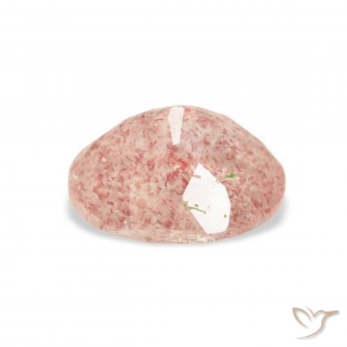 Strawberry Quartz Gemstone in 11 x 9 mm (calibrated) Size for Sale, Strawberry Quartz Stone in Light Pink Color