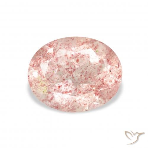 3.16ct Natural Light Pink Strawberry Quartz, Oval, Transparent