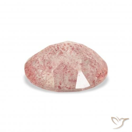 Strawberry Quartz Gemstone in 11 x 9 mm (calibrated) Size for Sale, Strawberry Quartz Stone in Light Pink Color