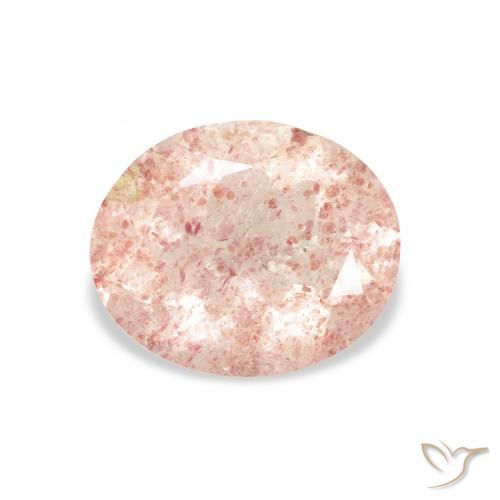 2.85ct Natural Light Pink Strawberry Quartz, Oval, Transparent
