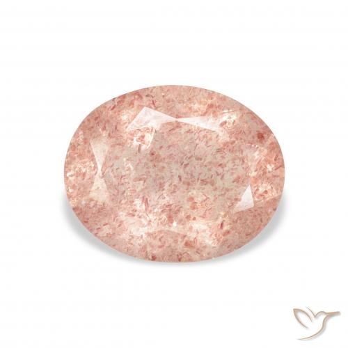 3.06ct Natural Light Pink Strawberry Quartz, Oval, Transparent