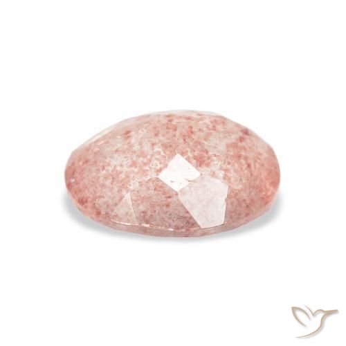 Strawberry Quartz Gemstone in 11 x 9 mm (calibrated) Size for Sale, Strawberry Quartz Stone in Flamingo Pink Color