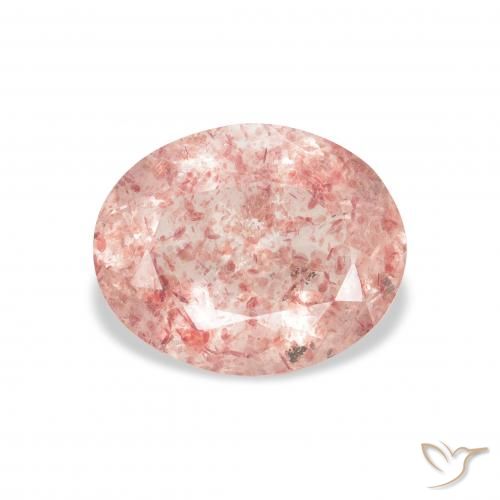 3.02ct Natural Medium Light-Pink Strawberry Quartz, Oval, Transparent