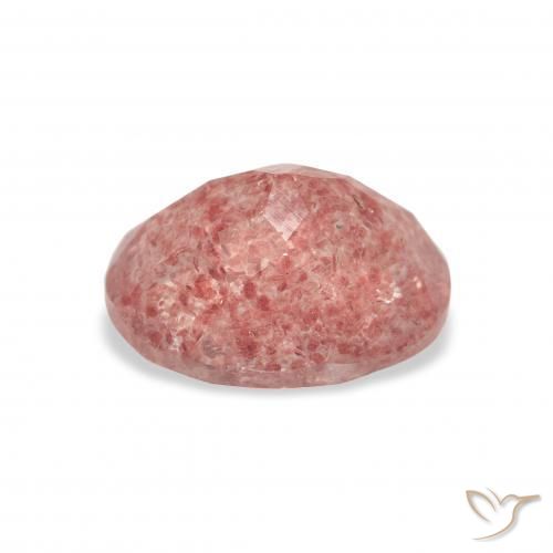 Strawberry Quartz Gemstone in 11 x 9 mm (calibrated) Size for Sale, Strawberry Quartz Stone in Raspberry Pink Color