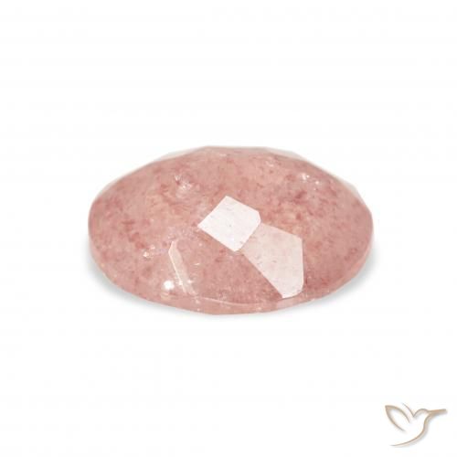 Strawberry Quartz Gemstone in 11 x 9 mm (calibrated) Size for Sale, Strawberry Quartz Stone in Earthy Pink Color
