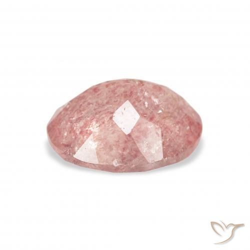 Strawberry Quartz Gemstone in 11 x 9 mm (calibrated) Size for Sale, Strawberry Quartz Stone in Medium Light-Pink Color