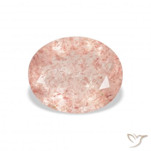 2.72ct Natural Light Pink Strawberry Quartz, Oval, Transparent
