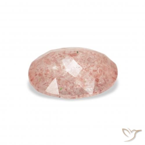Strawberry Quartz Gemstone in 11 x 9 mm (calibrated) Size for Sale, Strawberry Quartz Stone in Light Pink Color