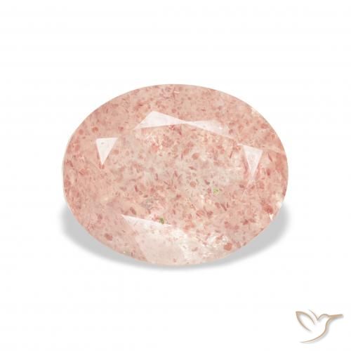 3.56ct Natural Light Pink Strawberry Quartz, Oval, Transparent