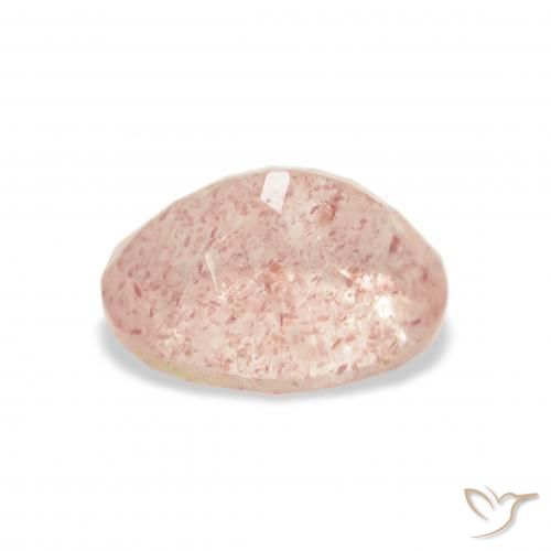 Strawberry Quartz Gemstone in 11 x 9 mm (calibrated) Size for Sale, Strawberry Quartz Stone in Light Pink Color