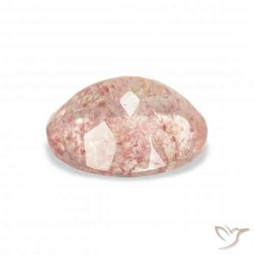 Strawberry Quartz Gemstone in 11 x 9 mm (calibrated) Size for Sale, Strawberry Quartz Stone in Light Pink Color