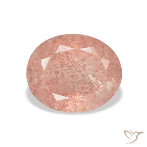 3.90ct Natural Light Pink Strawberry Quartz, Oval, Transparent