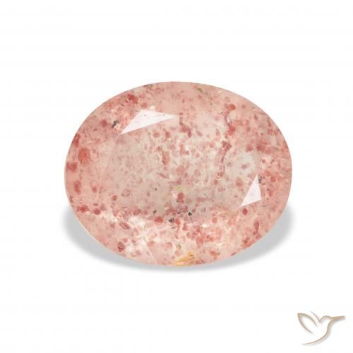 3.70ct Naturale Rosa chiaro Quarzo Fragola, Ovale, Trasparente, Photo A