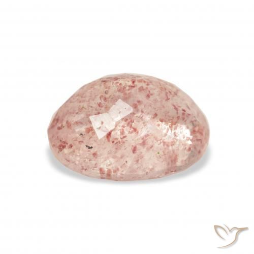 Strawberry Quartz Gemstone in 11 x 9 mm (calibrated) Size for Sale, Strawberry Quartz Stone in Light Pink Color