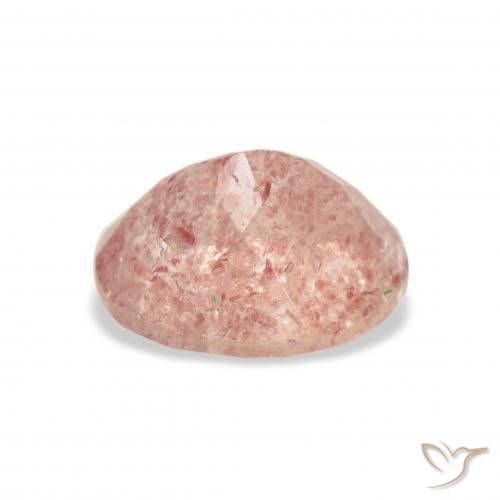 Strawberry Quartz Gemstone in 11 x 9 mm (calibrated) Size for Sale, Strawberry Quartz Stone in Pink Orange Color