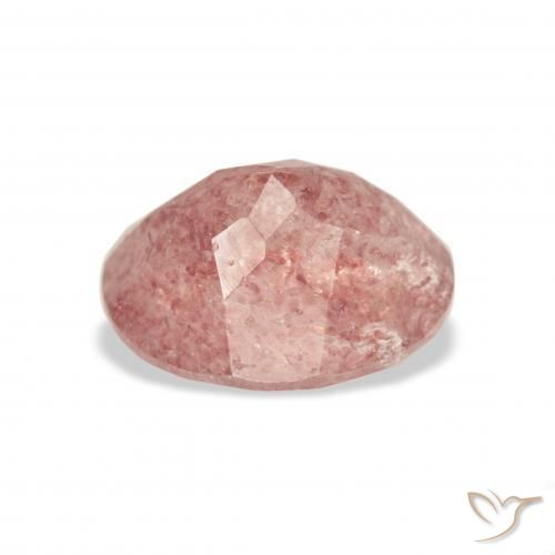Strawberry Quartz Gemstone in 11 x 9 mm (calibrated) Size for Sale, Strawberry Quartz Stone in Medium Pink Color