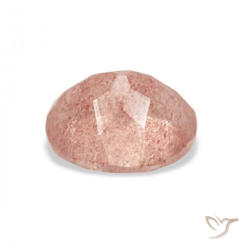 Strawberry Quartz Gemstone in 11 x 9 mm (calibrated) Size for Sale, Strawberry Quartz Stone in Raspberry Pink Color