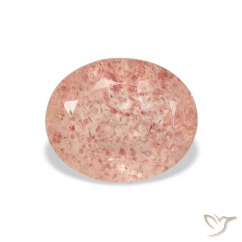 3.58ct Natural Light Pink Strawberry Quartz, Oval, Transparent