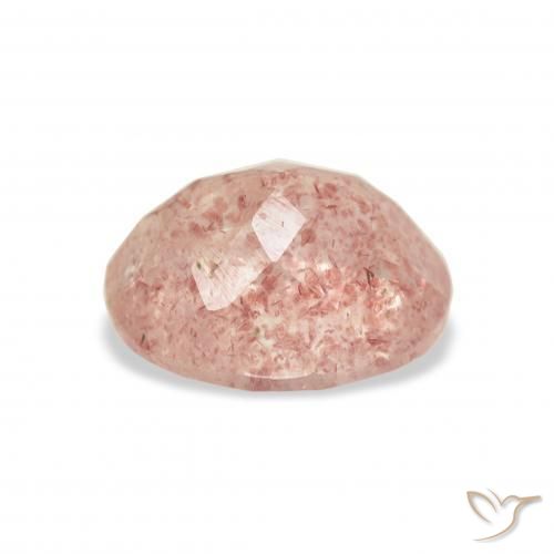 Strawberry Quartz Gemstone in 11 x 9 mm (calibrated) Size for Sale, Strawberry Quartz Stone in Light Pink Color