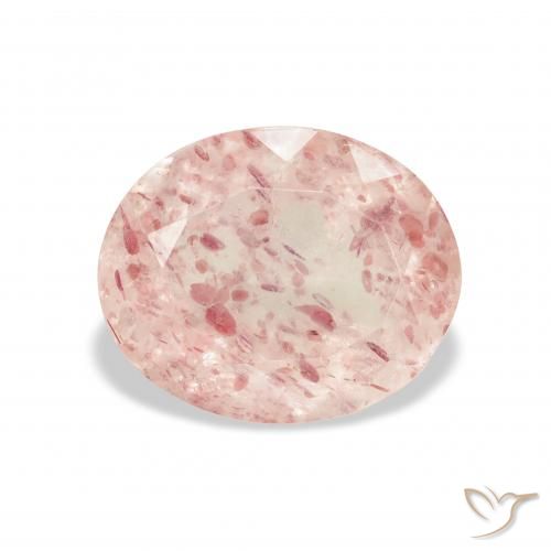4.13ct Natural Light Pink Strawberry Quartz, Oval, Transparent