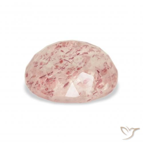 Strawberry Quartz Gemstone in 11 x 9 mm (calibrated) Size for Sale, Strawberry Quartz Stone in Light Pink Color