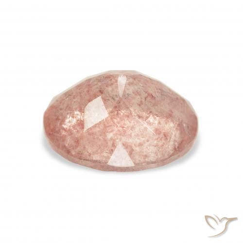 Strawberry Quartz Gemstone in 11 x 9 mm (calibrated) Size for Sale, Strawberry Quartz Stone in Light Pink Color