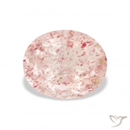 3.86ct Natural Light Pink Strawberry Quartz, Oval, Transparent