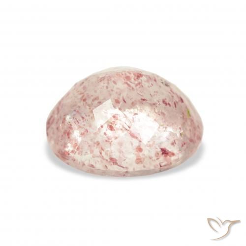 Strawberry Quartz Gemstone in 11 x 9 mm (calibrated) Size for Sale, Strawberry Quartz Stone in Light Pink Color