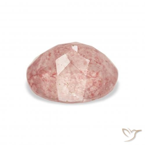 Strawberry Quartz Gemstone in 11 x 9 mm (calibrated) Size for Sale, Strawberry Quartz Stone in Light Pink Color