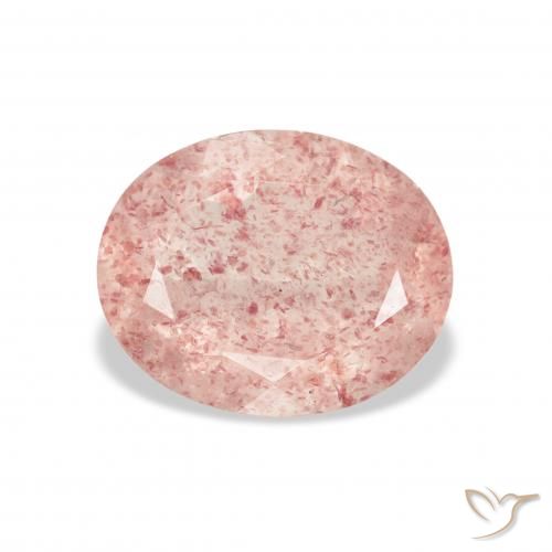 3.19ct Natural Light Pink Strawberry Quartz, Oval, Transparent