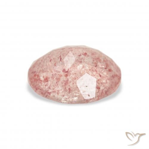 Strawberry Quartz Gemstone in 11 x 9 mm (calibrated) Size for Sale, Strawberry Quartz Stone in Light Pink Color
