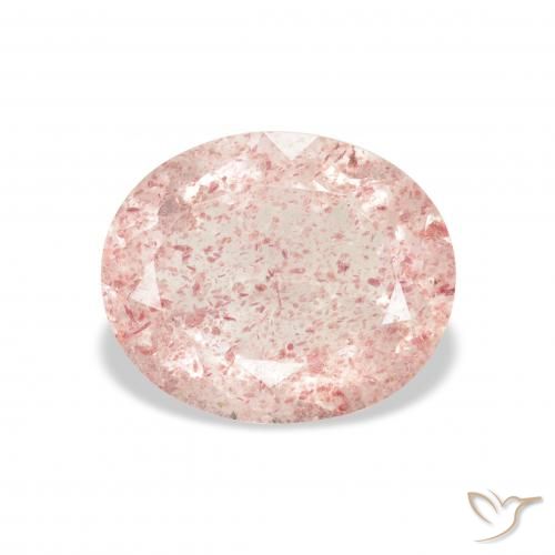 3.34ct Natural Light Pink Strawberry Quartz, Oval, Transparent