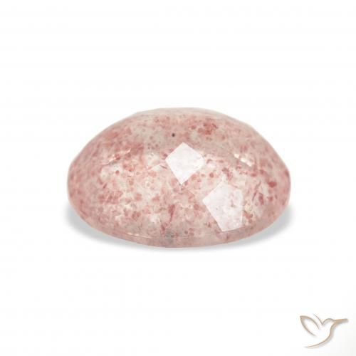 Strawberry Quartz Gemstone in 11 x 9 mm (calibrated) Size for Sale, Strawberry Quartz Stone in Light Pink Color