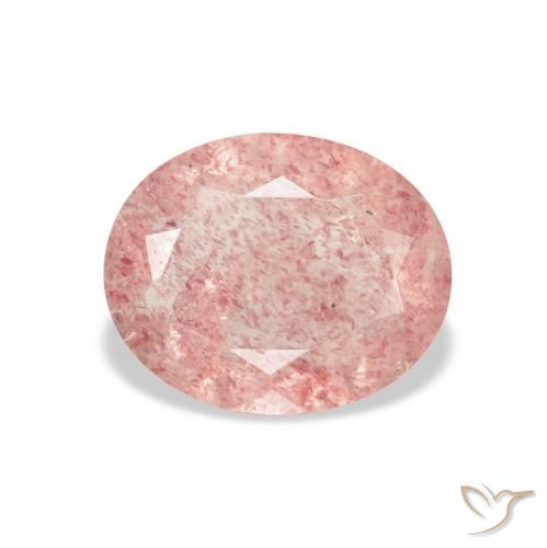 2.48ct Natural Light Pink Strawberry Quartz, Oval, Transparent