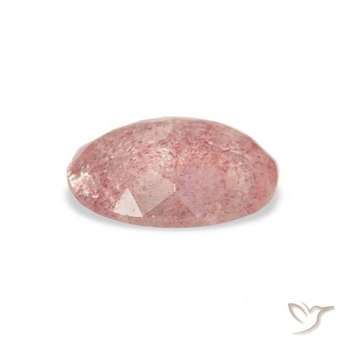 Strawberry Quartz Gemstone in 11 x 9 mm (calibrated) Size for Sale, Strawberry Quartz Stone in Light Pink Color