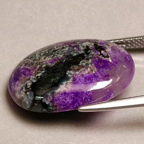 Sugilite Gemstone in 21.7 x 15.6 mm Size for Sale, Sugilite Stone in Multicolor Color