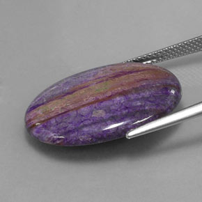 Sugilite Gemstone in 23.9 x 17.4 mm Size for Sale, Sugilite Stone in Multicolor Color