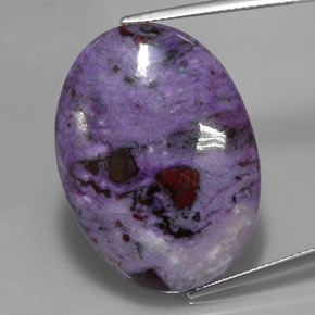29.30 ct Multicolor Sugilite Gemstone, Sugilite Gem in Oval Cabochon Shape for Sale.