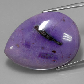 52.37 ct Multicolor Sugilite Gemstone, Sugilite Gem in Pear Cabochon Shape for Sale.